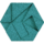 kork vegg i modellen hexagon