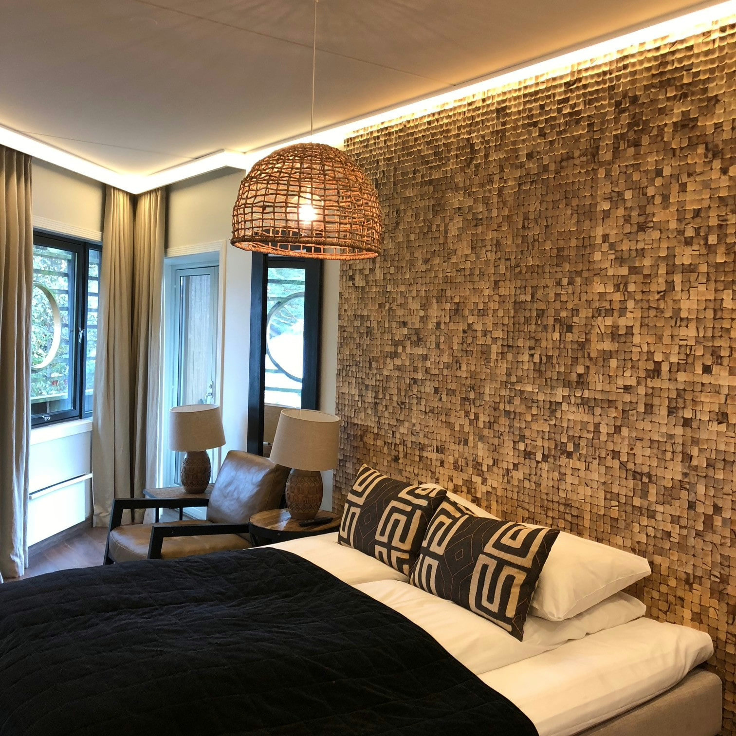 Fliser i kokosnøtt natur på Kristiansand Hotell