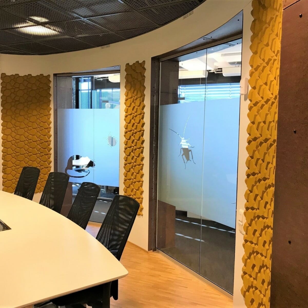 3D Kork vegg på kontoret hos Anticimex i Oslo