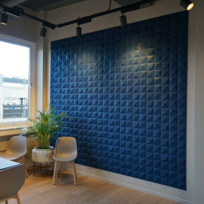 Kork fliser på kontoret til Documaster