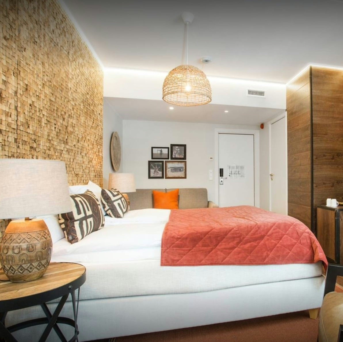 kokosnøtt vegg som sengegavl