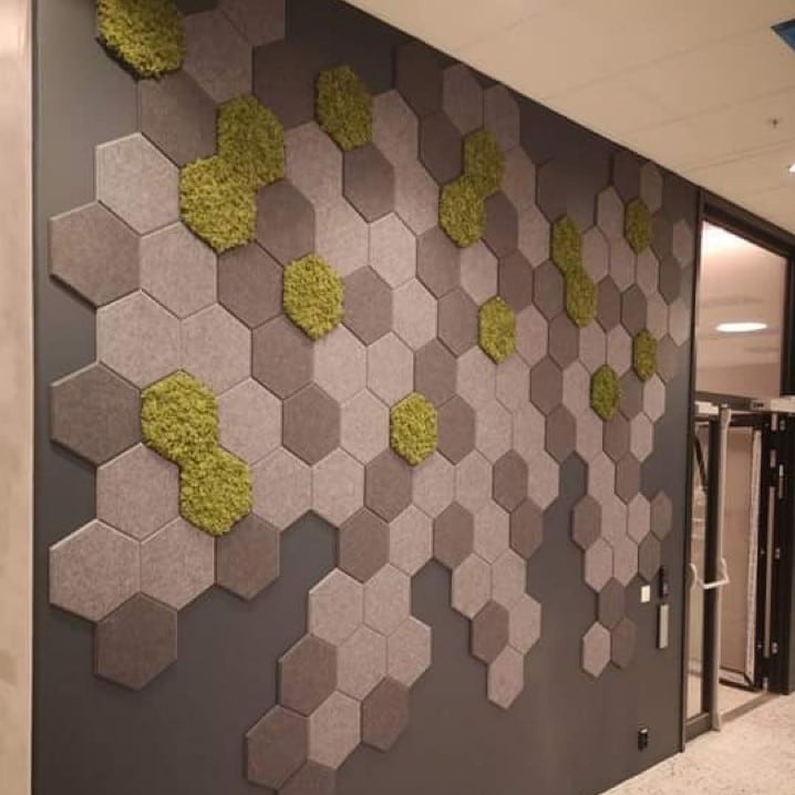 Hexagon fliser på kontor