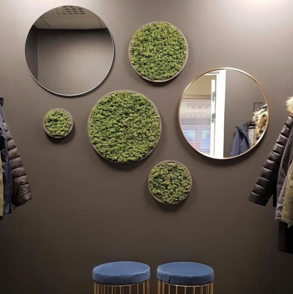 Mosesirkler kombinert med runde speil på kontoret til Arvato