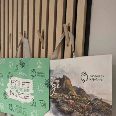 Lyddemping med spilevegg på kontoret til Handelens Miljøfond